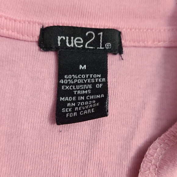 Pink button up crop top Size M - Picture 5 of 8